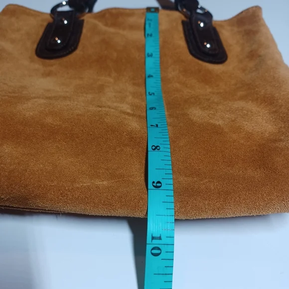 Maurizio Taiuti Suede Purse NWOT Approx 11X9.5X3 Genuine Leather Made in Italy - Picture 5 of 15